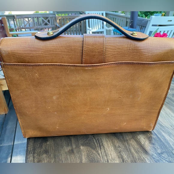 Vintage Schlesinger brown leather briefcase, satchel,messenger, laptop Bag. - Picture 7 of 15